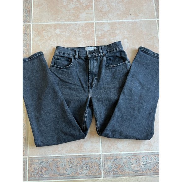 Everlane Faded Black High Waist Straight Women Size 28 Ankle - Picture 3 of 7